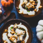 Pumpkin Chili with Cheddar Béchamel and Spiced Popcorn