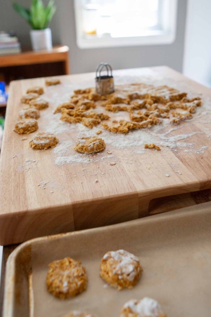 Pumpkin Peanut Butter Dog Biscuits