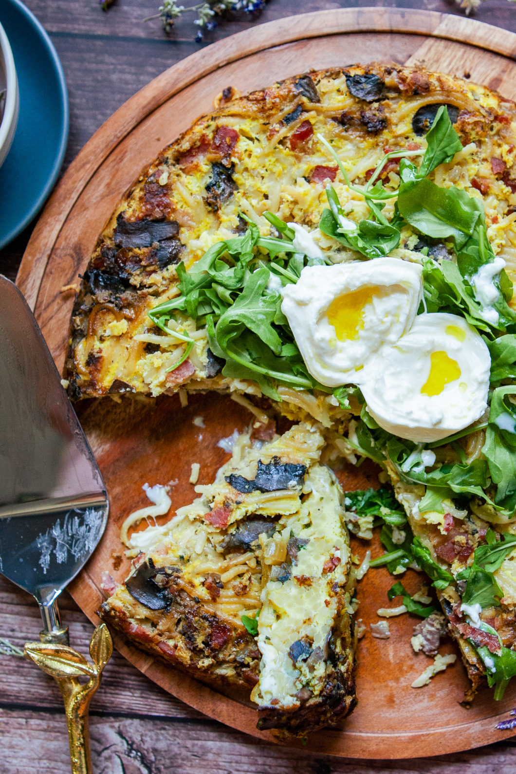 Spaghetti Frittata with Gruyère Béchamel