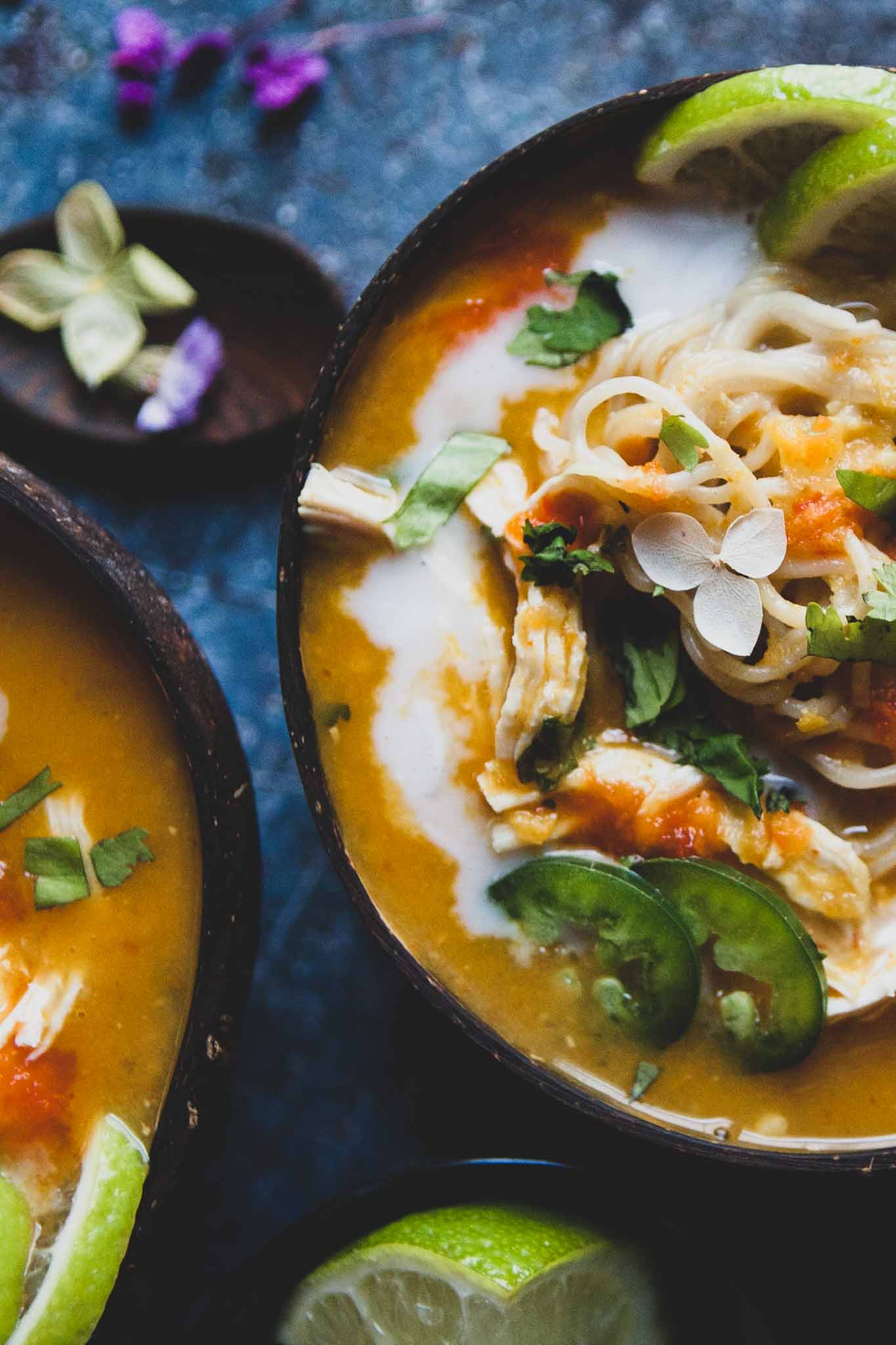 Coconut Curry Chicken Noodle Soup