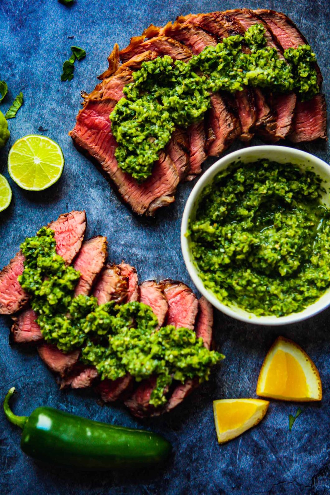 Modelo and Citrus Marinated Steak with Chimichurri