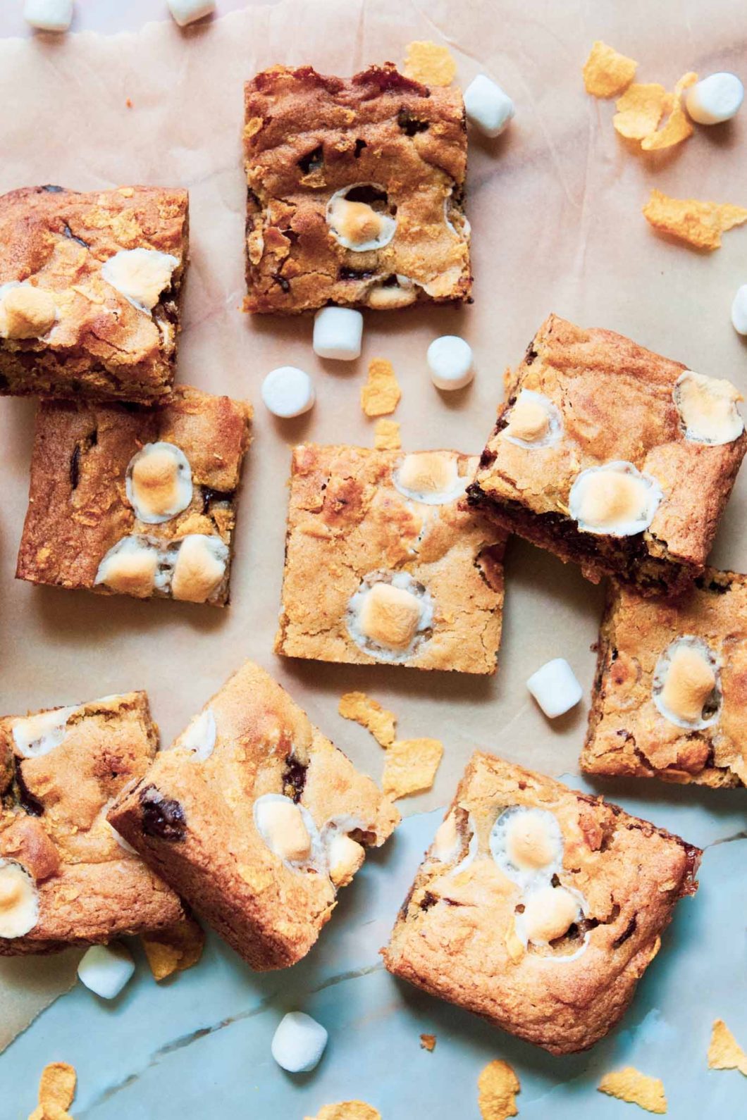 Cornflake Chocolate Chip Marshmallow Blonde Brownies