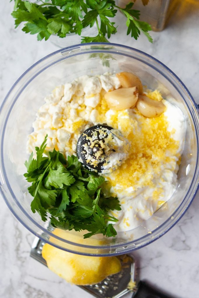 One Pan Za'atar Chicken with Whipped Feta Yogurt