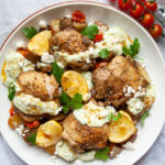 One Pan Za'atar Chicken with Whipped Feta Yogurt