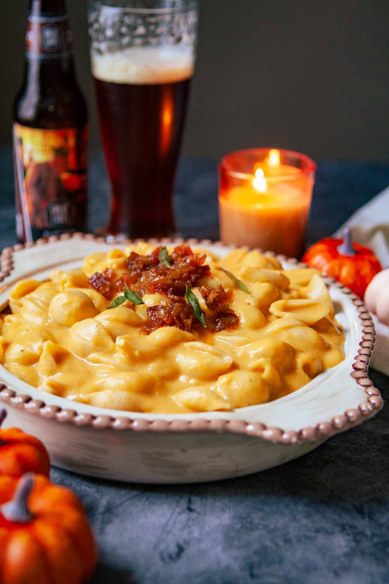 Beer Braised Butternut Mac and Cheese