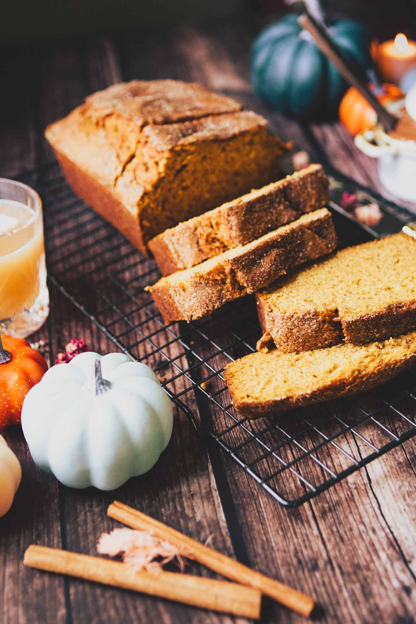 Apple Cider Pumpkin Bread with Chocolate Cream Cheese Butter