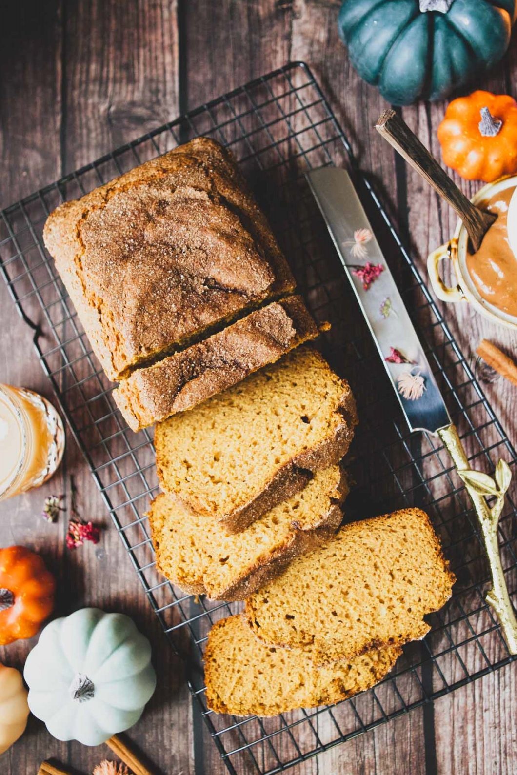 Apple Cider Pumpkin Bread with Chocolate Cream Cheese Butter