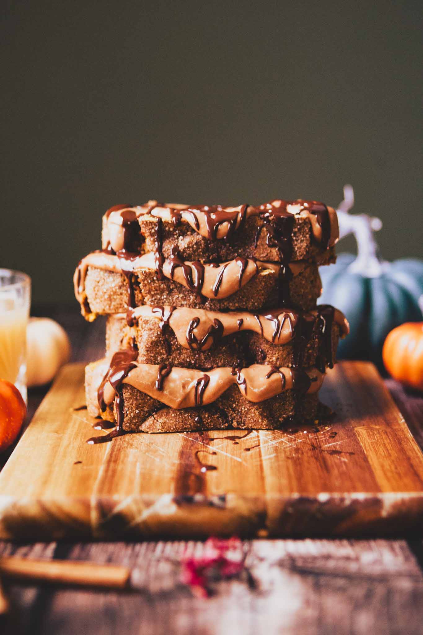 Apple Cider Pumpkin Bread with Chocolate Cream Cheese Butter