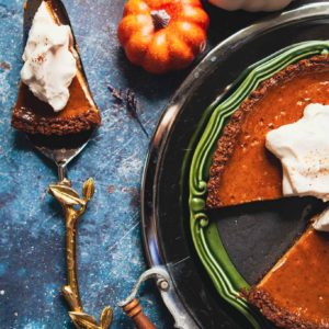 Maple Poached Pear Pumpkin Pie