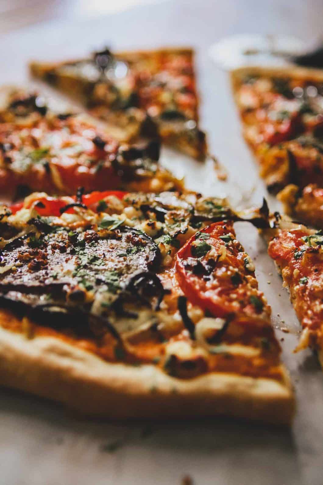 Mediterranean Roasted Veggie Pizza