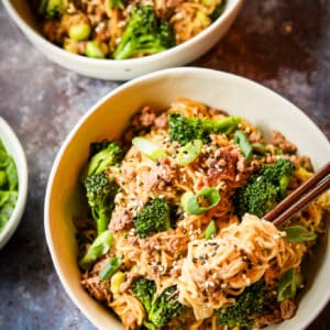 Ground Beef Ramen Noodle Stir Fry