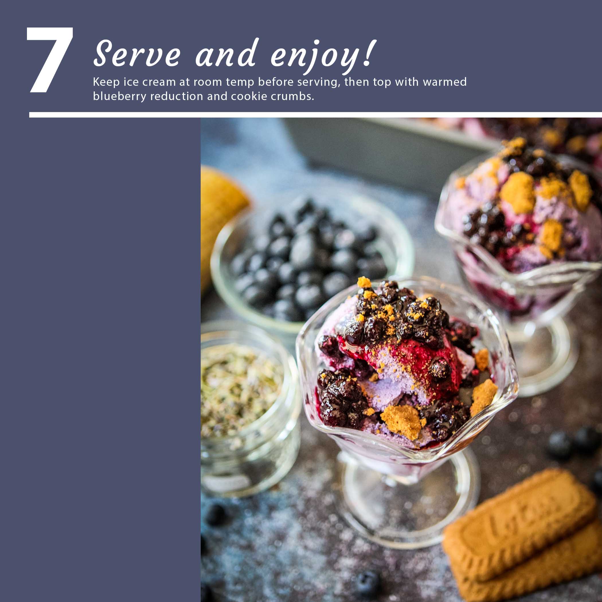 Blueberry Lavender No Churn Ice Cream